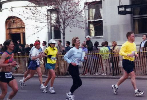 Barb Running Boston Marathon